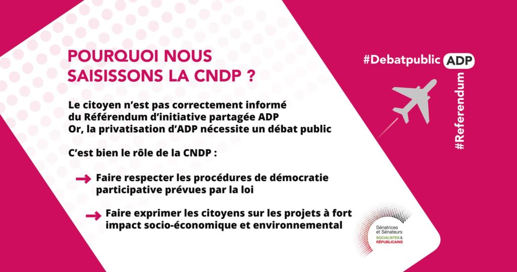 debat public RIP sur la privatisation des aeroports de paris