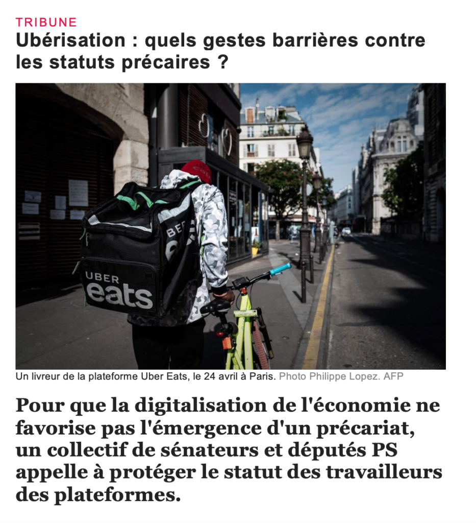 tribune ubérisation libé