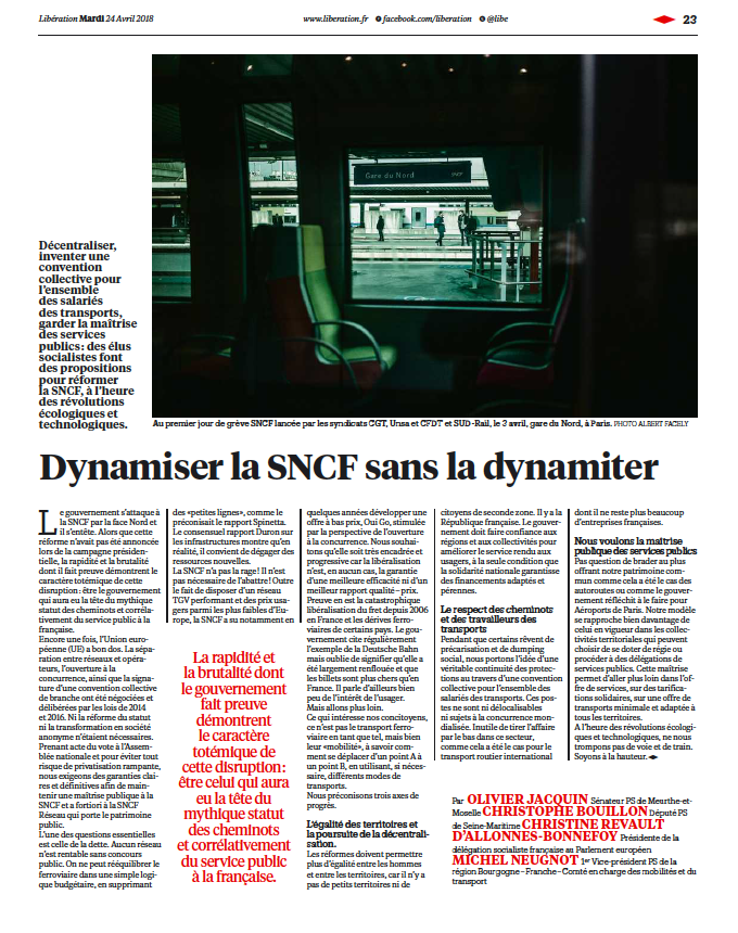 tribune sncf liberation