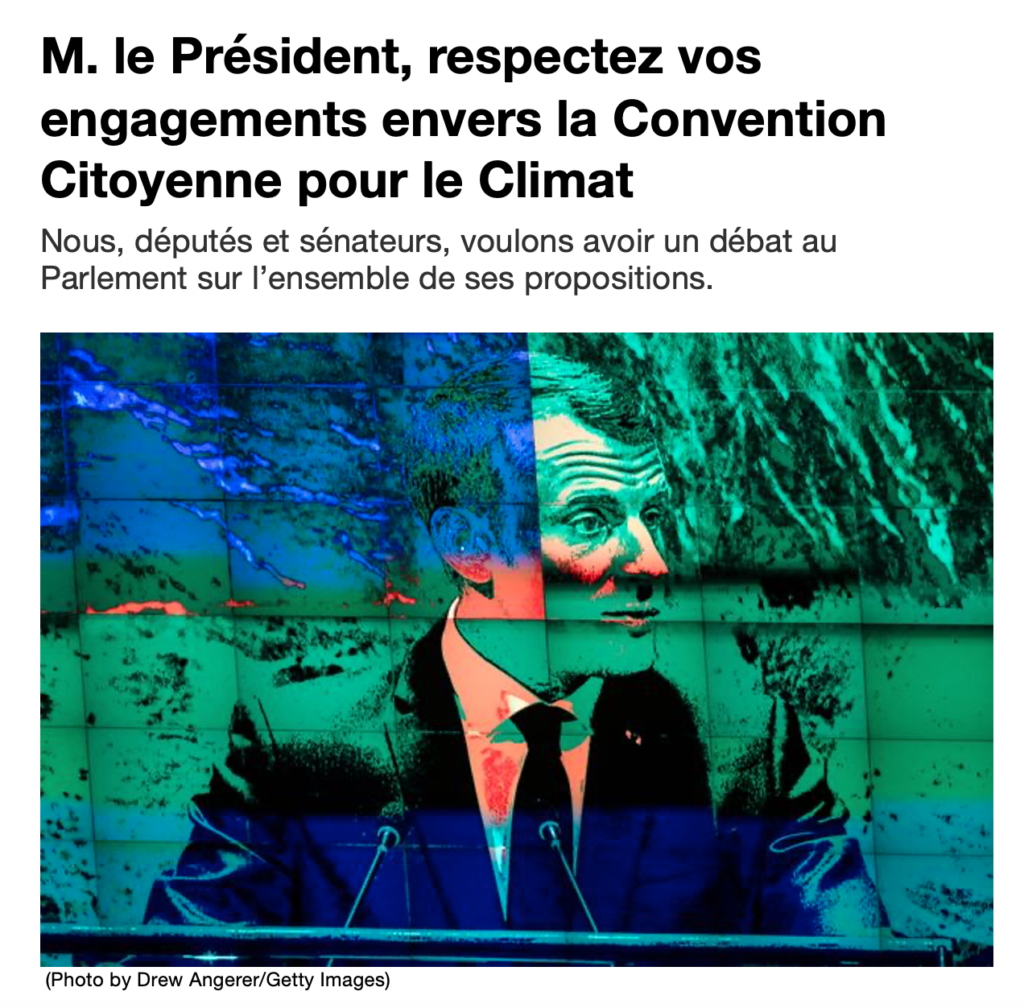 tribune macron convention citoyenne climat