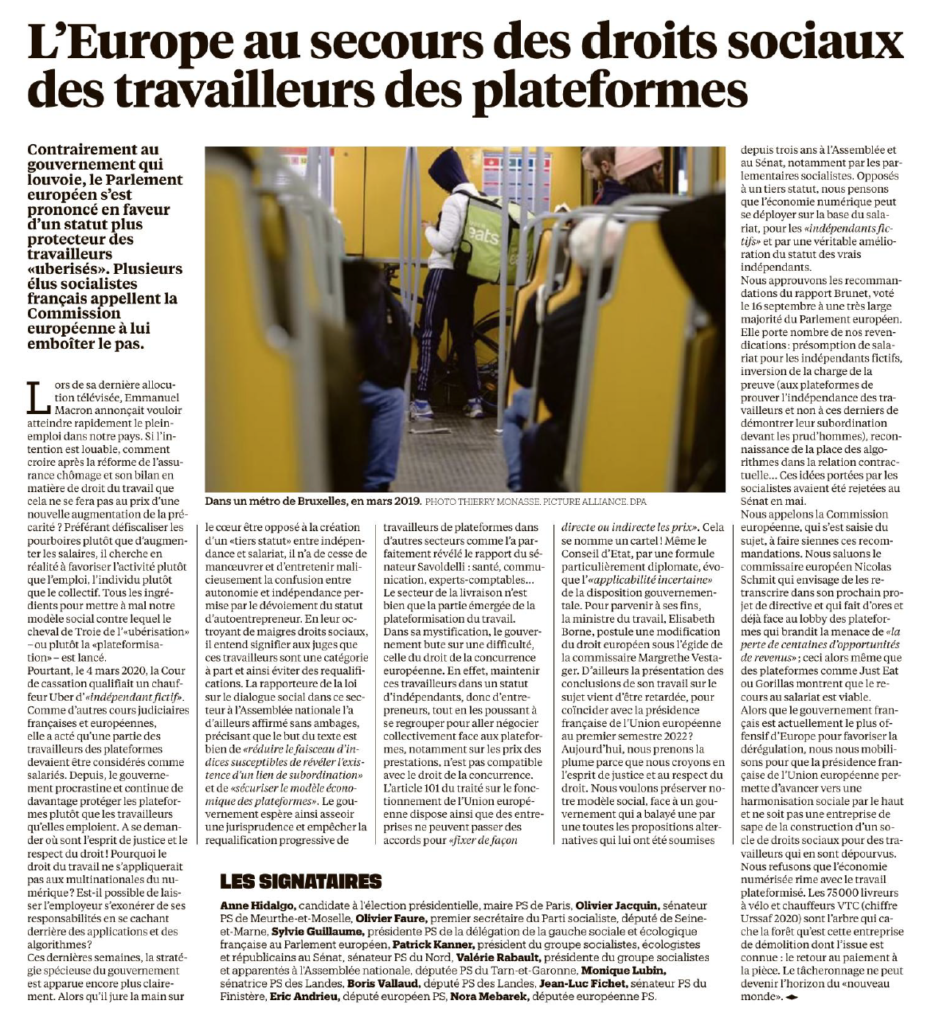 tribune libe uberisation